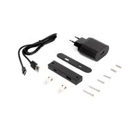 Emuca Connecteur Usb A+C Linky (81x12mm), 5v/9v Dc 3a (15w), Plastique Noir, Plastique