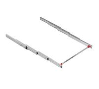 Emuca - Coulisses ATIM pour Table à rallonge Cuisine et Maison, Table Extensible Meuble Cuisine, Table cachée Pliante L895mm, Aluminium, Anodisé INOX