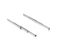 Emuca Coulisses de table télescopique Shot, Aluminium, Inox anodisé