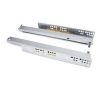 Emuca - Coulisses invisibles pour tiroirs à sortie totale avec systéme push Silver Pour tiroirs de 40 cm de profondeur Zingué G