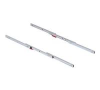 Emuca Coulisses pour table à rallonge Coktail Reverse H35, Aluminium, Inox anodisé Inox brossé G