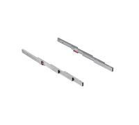 Emuca Coulisses pour table à rallonge Lunch brossé, Aluminium, Inox anodisé
