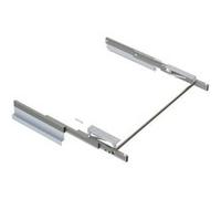 Emuca Coulisses pour table extensible et relevable Oplà Folding+39 M120, Aluminium, Inox anodisé Inox brossé G