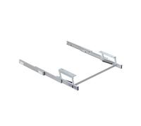 Emuca Coulisses pour table extensible et relevable Oplà Top, Aluminium, Acier inox anodisé
