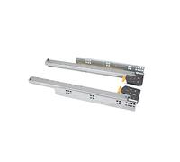 Emuca - Coulisses Silver à sortie totale avec amortie et crochet, 390, Zingué, Acier