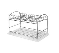 Emuca - Égouttoir à Vaisselle 2 Niveaux, Égouttoir À Plat, Chromé, Acier