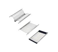 Emuca – Égouttoir suspendu Drynox pour assiettes et verres, largeur int. 385–435 mm, chromé