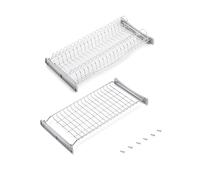 Emuca - Égouttoir Suspendu Suprastar pour Assiettes et Verres, Largeur intérieur Module 560-570mm, chromée, Acier