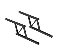 Emuca - Ensemble de mécanismes de levage pour tables basses, permette elevare la mesa 135mm, Peinture noire, Acier