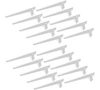 Emuca Equerres d'étagère pour rail simple perforation pas 50 mm, Blanc, 350 mm