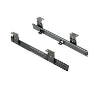 Emuca Glissières à billes pour clavier – kit à réglage de la hauteur, acier zingué noir, 20 ut