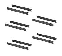 Emuca - Glissières pour tiroir avec roulement à billes 45mm x 350mm, Lot de 5 paires de coulisses à sortie totale, Noir