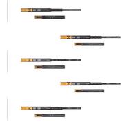 Emuca - Glissières pour tiroir avec roulement à billes 45mmx400mm, Lot de 5 paires de coulisses à sortie totale avec fermeture amortie, noir