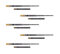 Emuca – Glissières pour tiroir 45×550 mm – Lot 5 paires, sortie totale, fermeture amortie, noir