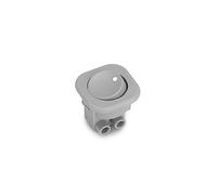 Emuca - Interrupteur à encastrer D21x21, Plastique gris, Plastique, 10 u