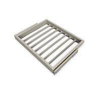 Emuca - Jeu de 7 tringles à pantalon avec glissières à fermeture douce pour armoires, réglable, module 600mm, gris pierre