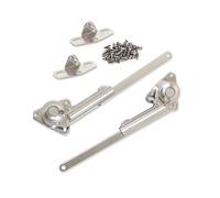 Emuca Compas pour portes abattantes 1275707 – Force 20–70 kg·cm, Acier et Zamak, Nickelé Lot de 2