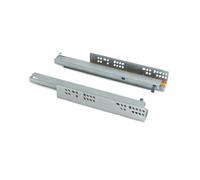 Emuca Jeu de coulisses pour tiroirs argent, Coulissement complet, Soft-close, profondeur 300mm, Acier, Zingué