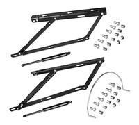 Emuca - Jeu de mécanismes de levage pour lits de canapé, Système frontal 135 cm, Peint en noir, Acier