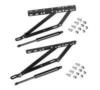 Emuca - Jeu de mécanismes de levage pour lits de canapé - Système latéral 90 cm - Peint noir - Acier