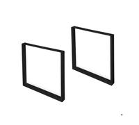Emuca Jeu de pieds rectangulaires Square pour table, largeur 800mm, Acier, Peint en noir