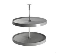 Emuca Jeu de plateaux circulaires Shelvo pour meuble de cuisine 800 mm Plastique et aluminium Gris
