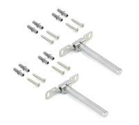 Emuca Jeu de supports invisibles pour tablette en bois Mirage, acier, zingué