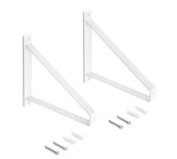 Emuca – Jeu de supports Shelf pour étagères en bois – Forme triangulaire – Blanc