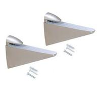 Emuca 4009224 Halcon Lot de 2 Supports pour étagère d'épaisseur 8-40 mm Finition Nickel Mat