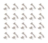 Emuca - Kit charnière droite X91N avec supplément de montage mixte, nickelé, ouverture à 105º, acier, 20 pièc.