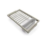 Emuca Kit de 7 porte-pantalons, 1 plateau et 1 cadre coulissant à fermeture douce pour armoires, réglable, module 800mm, Gris