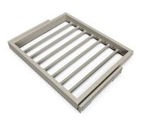 Emuca - Jeu de 7 tringles à pantalon avec glissières à fermeture douce pour armoires, réglable, module 600mm, gris pierre