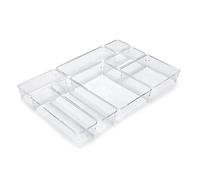 Emuca - Kit de 8 seaux organisateurs pour tiroirs, Plastique, Transparent