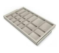 Kit de organiser de tiroirs avec cadre de coulissage soft close pour armoires, réglable, module 800mm, Gris pierre