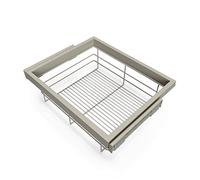 Emuca Kit panier et cadre coulissant Module 600 mm Réglable Fermeture souple Gris pierre