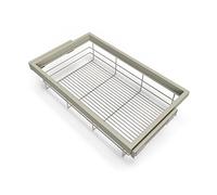 Emuca - Kit de panier à fils avec glissières à fermeture douce pour armoire, réglable, module 800mm, Gris pierre