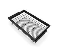Emuca Kit de panier et cadre coulissant Module 800 mm – fermeture souple, réglable – Noir texturé