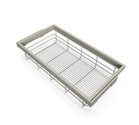 Kit de panier et cadre coulissant avec fermeture souple pour armoire, réglable, module 900mm, Gris pierre