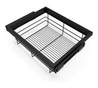 Emuca Kit de panier et cadre coulissant à fermeture souple pour armoire, réglable, module 600mm, Noir texturé Peint en noir texturé G