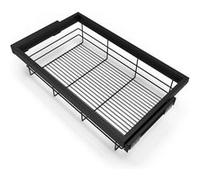 Emuca Kit de panier et cadre coulissant Module 800 mm – fermeture souple, réglable – Noir texturé