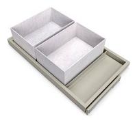 Emuca - Kit d'un Plateau avec 2 paniers de Rangement et glissières à Fermeture Douce pour armoires, réglable, Module 800mm, Gris Pierre