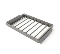 Kit de porte-pantalons à 7 tringles et cadre Quartz - finition titane - module 800 mm EMUCA