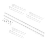 Emuca - Profilés de fixation murale et supports d’étagères Jagmet, 280, Peint en blanc, Acier