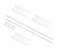 Emuca Kit de pour 3 étagères avec consoles et supports muraux Jagmet, longueur 280mm, Acier, Peint en blanc