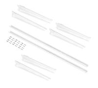 Emuca - Profilés de fixation murale et supports d’étagères Jagmet, 380, Peint en blanc, Acier