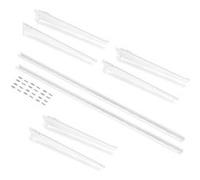 Emuca Kit de pour 3 étagères avec consoles et supports muraux Jagmet, longueur 380mm, Acier, Peint en blanc Peint en blanc