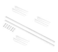 Emuca Kit de pour 3 étagères avec consoles murales Jagmet et supports muraux, longueur 230mm, Acier, Peint en blanc Peint en blanc G