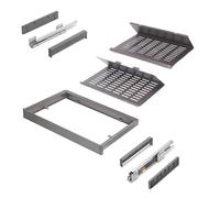 Emuca - Kit de range-chaussures extractible pour armoires Quartz, réglable, module 600mm, Acier, aluminium et plastique, Titane
