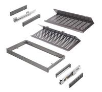 Emuca - Kit de range-chaussures extractible pour armoires Quartz, réglable, module 800mm, Acier, aluminium et plastique, Titane