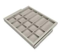 Emuca Kit de rangement avec cadre de coulissage soft-close pour armoire, réglable, module 600mm, Gris pierre Peint gris pierre G